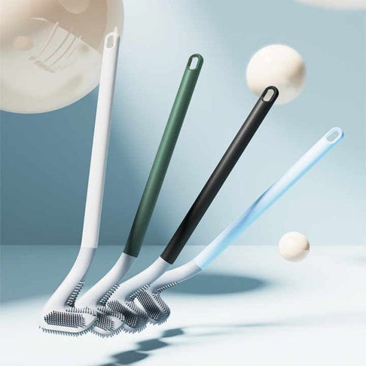 (Pack Of 2)  Flexible Silicone Rubber Toilet Brush Cleaning Golf Style